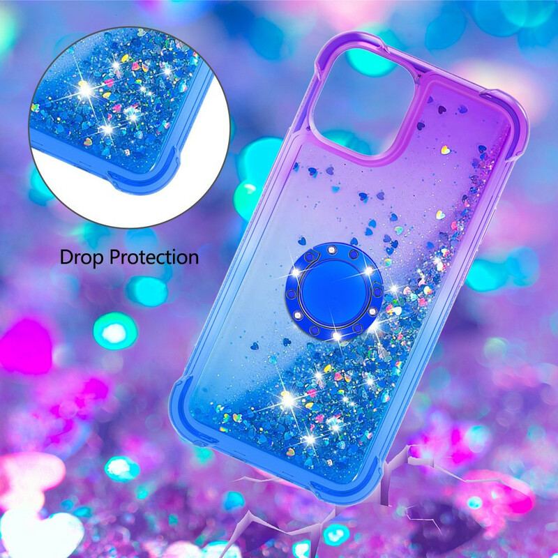 Coque iPhone 13 Pro Max Paillettes Anneau-Support