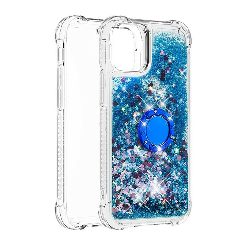 Coque iPhone 13 Pro Max Paillettes avec Anneau-Support