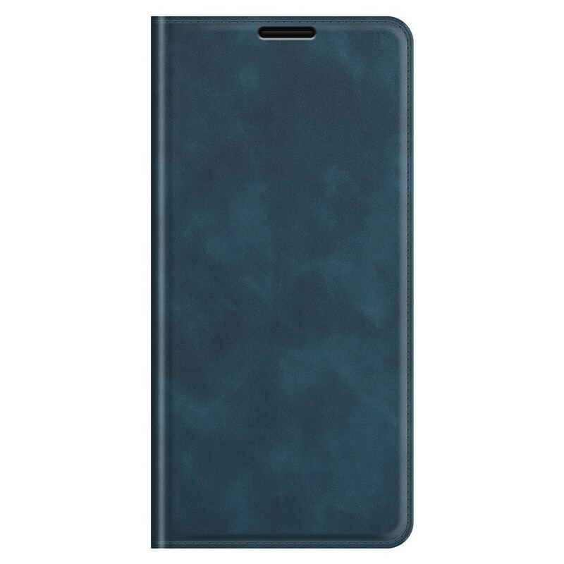 Flip Cover iPhone 13 Pro Max Effet Cuir Douceur Soie