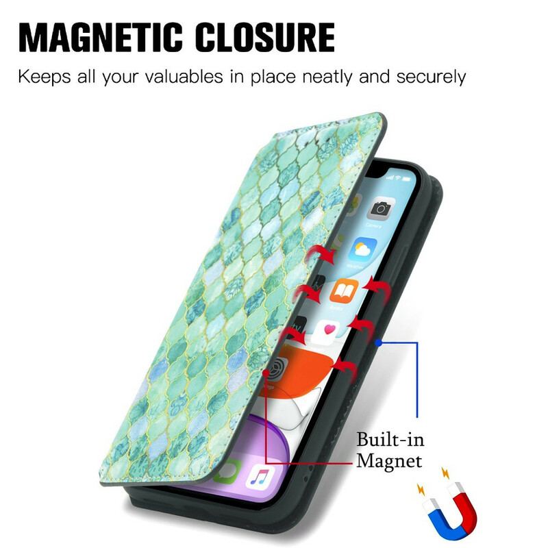 Flip Cover iPhone 13 Pro Max Motif Coloré Surprenant