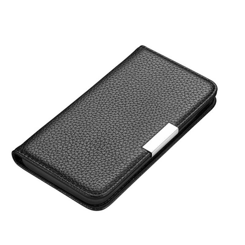 Flip Cover iPhone 13 Pro Max Simili Cuir Litchi Ultra Chic