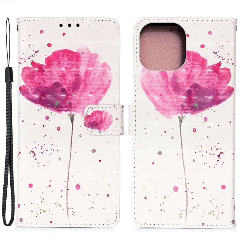 Housse iPhone 13 Pro Max Coquelicot Aquarelle