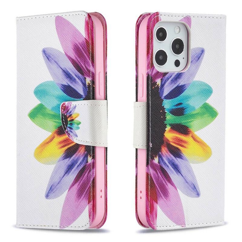 Housse iPhone 13 Pro Max Fleur Aquarelle