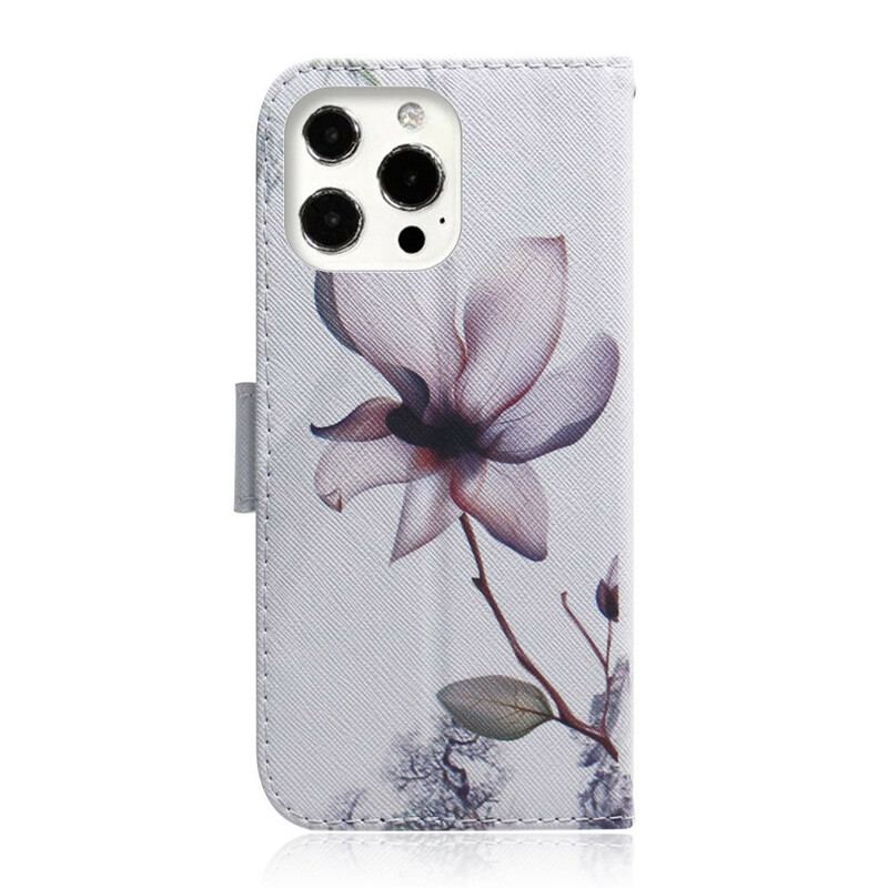 Housse iPhone 13 Pro Max Fleur Vieux Rose