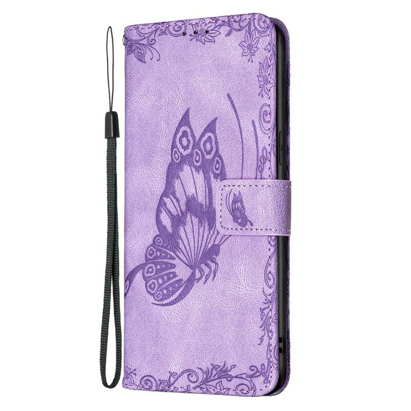 Housse iPhone 13 Pro Max Papillon Baroque à Lanière