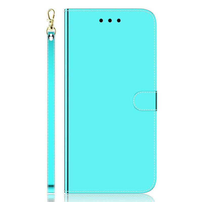 Housse iPhone 13 Pro Max Simili Cuir Couverture Miroir