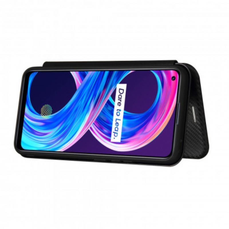 Flip Cover Realme 8 / 8 Pro Silicone Carbone Coloré