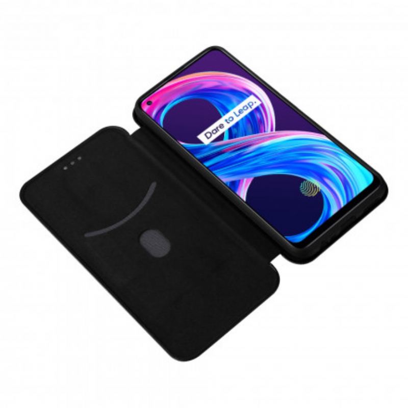 Flip Cover Realme 8 / 8 Pro Silicone Carbone Coloré