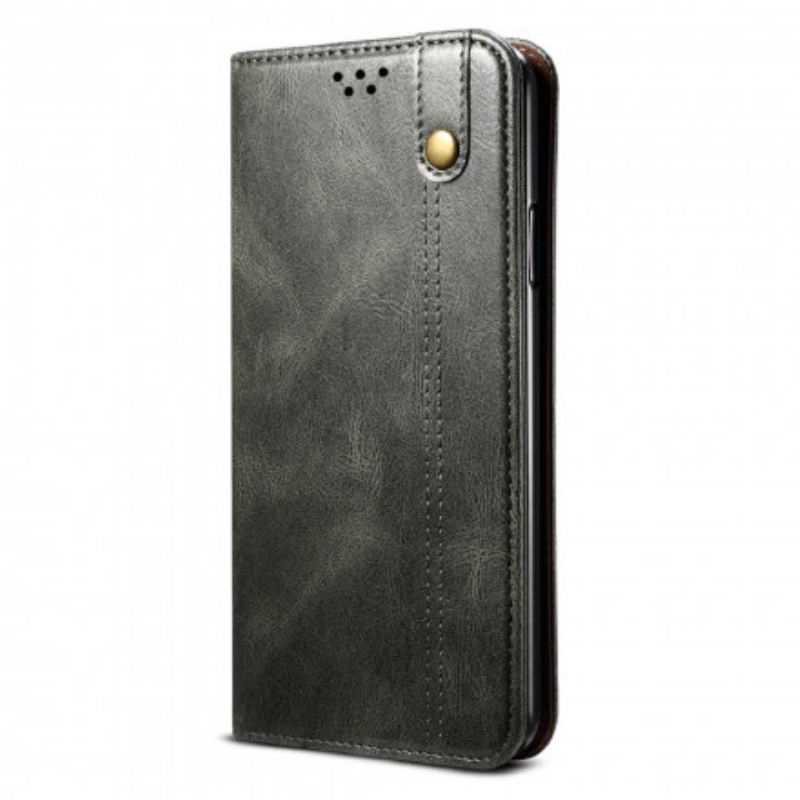 Flip Cover Realme 8 / 8 Pro Simili Cuir Ciré