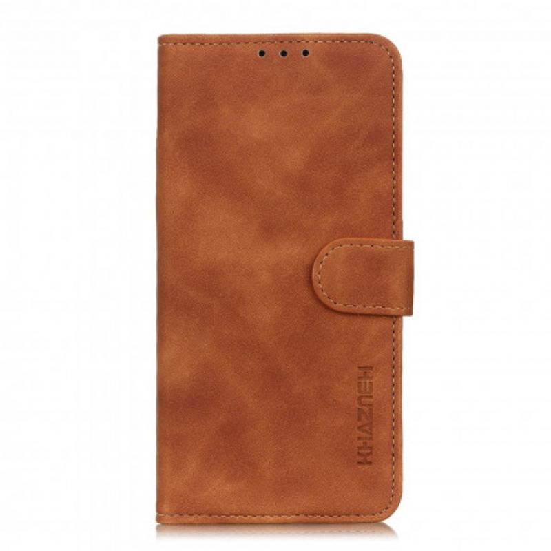 Housse Realme 8 / 8 Pro Effet Cuir Vintage KHAZNEH