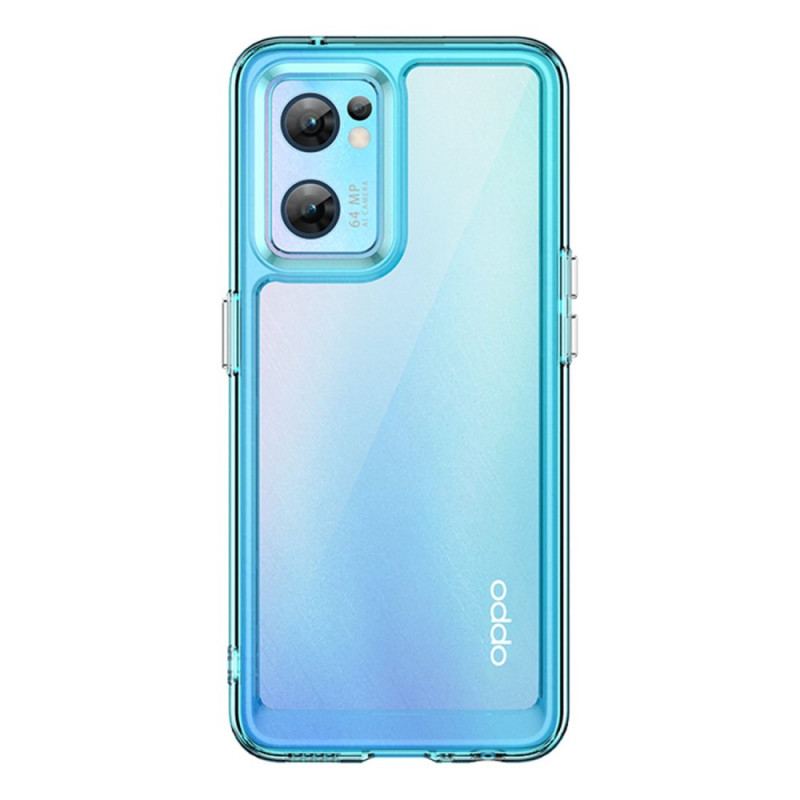 Coque Oppo Find X5 Lite Hybride Rebords Colorés Transparents