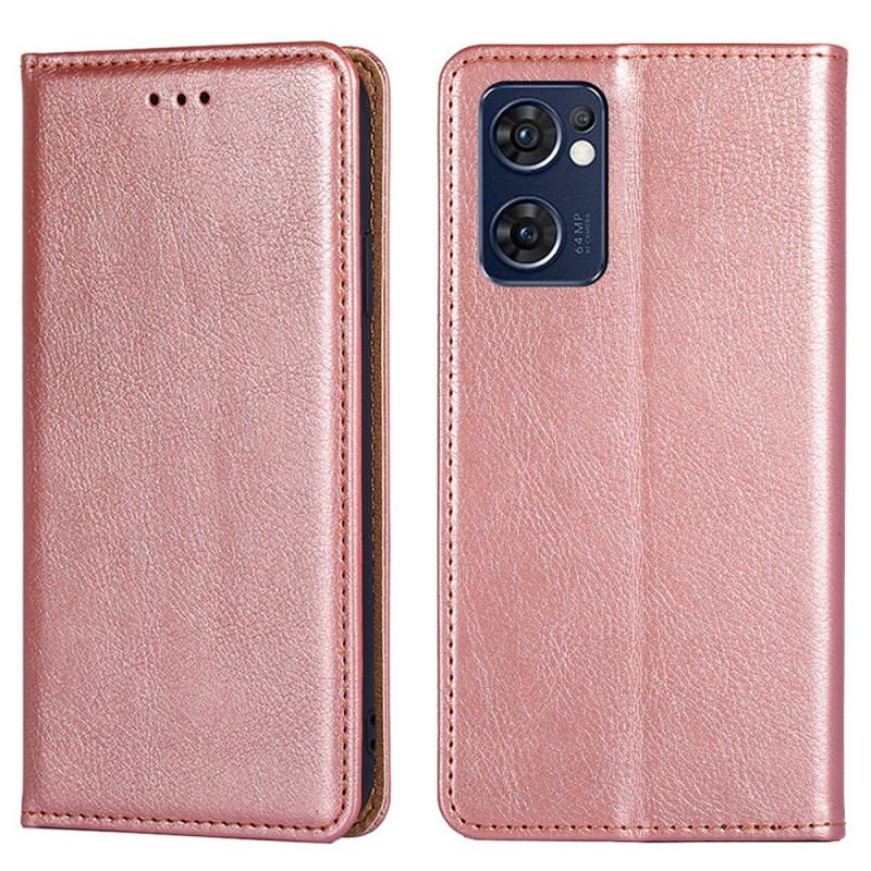 Flip Cover Oppo Find X5 Lite Simili Cuir Coutures