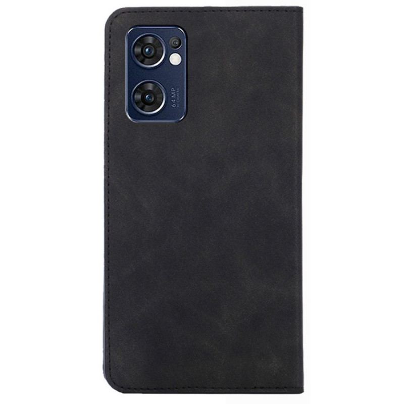 Flip Cover Oppo Find X5 Lite Skin-Touch Effet Cuir