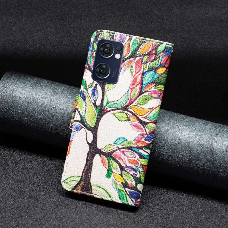 Housse Oppo Find X5 Lite Peinture Arbre