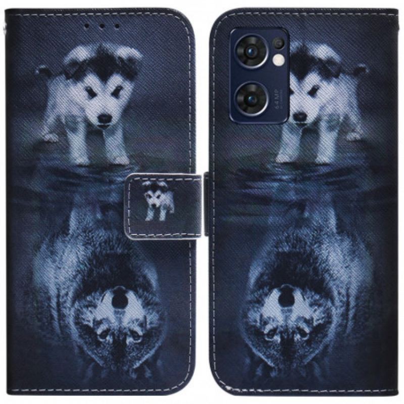 Housse Oppo Find X5 Lite Reflet de Chien