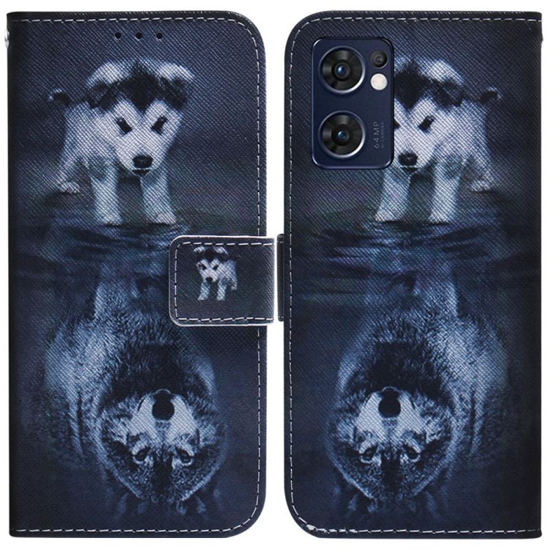 Housse Oppo Find X5 Lite Reflet de Chien