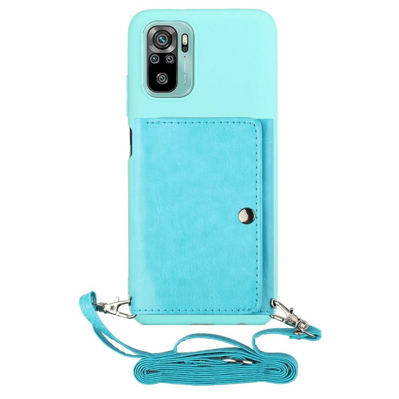 Coque Xiaomi Redmi Note 10/10S/Poco M5s à Bandoulière Porte-cartes