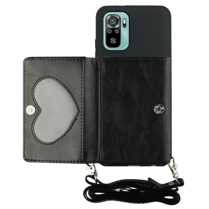 Coque Xiaomi Redmi Note 10/10S/Poco M5s à Bandoulière Porte-cartes