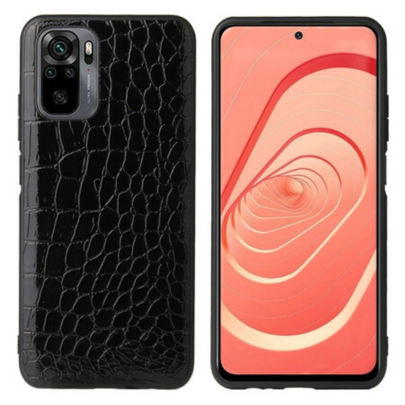 Coque Xiaomi Redmi Note 10/10S/Poco M5s Effet Peau de Crocodile