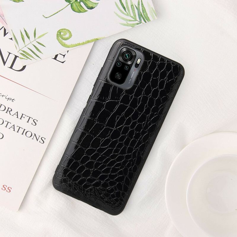 Coque Xiaomi Redmi Note 10/10S/Poco M5s Effet Peau de Crocodile