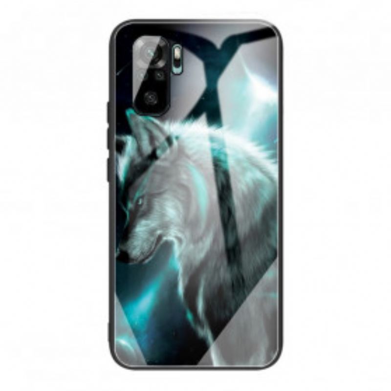 Coque Xiaomi Redmi Note 10/10S/Poco M5s Verre Trempé Loup