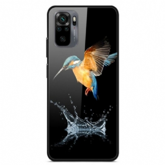 Coque Xiaomi Redmi Note 10/10S/Poco M5s Verre Trempé Oiseau Couronne