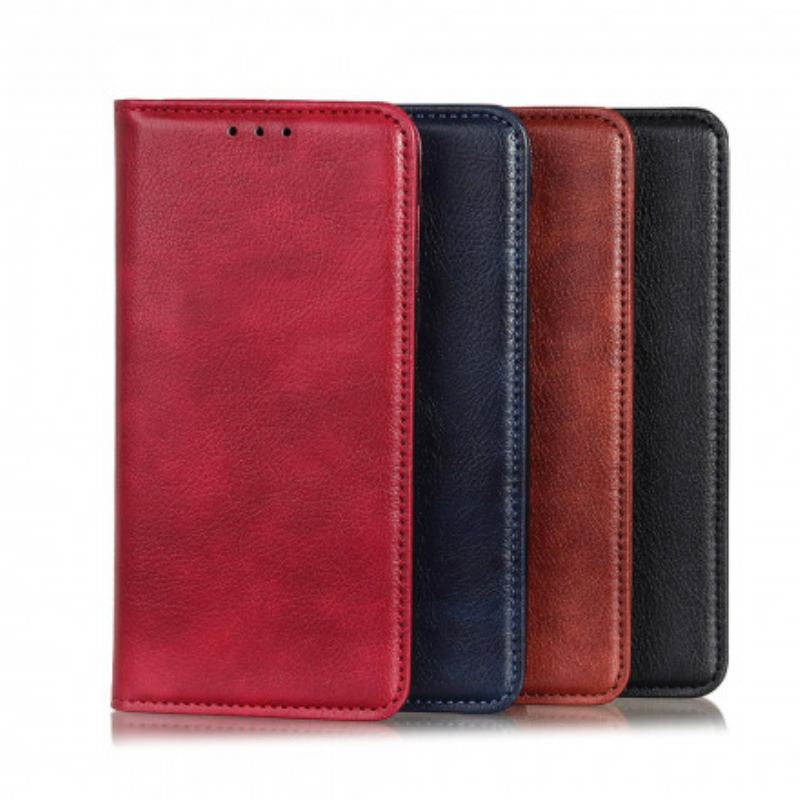 Flip Cover Xiaomi Redmi Note 10/10S/Poco M5s Cuir Fendu Litchi