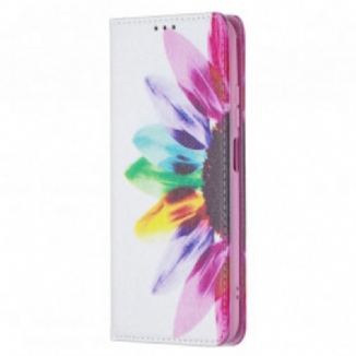 Flip Cover Xiaomi Redmi Note 10/10S/Poco M5s Fleur Aquarelle