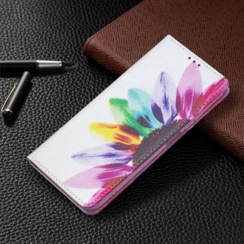 Flip Cover Xiaomi Redmi Note 10/10S/Poco M5s Fleur Aquarelle