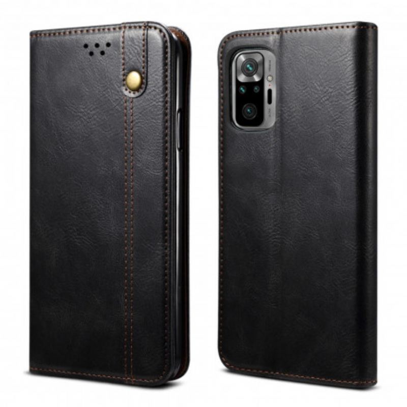 Flip Cover Xiaomi Redmi Note 10/10S/Poco M5s Simili Cuir Ciré