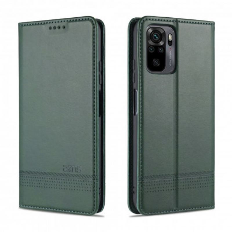 Flip Cover Xiaomi Redmi Note 10/10S/Poco M5s Style Cuir AZNS