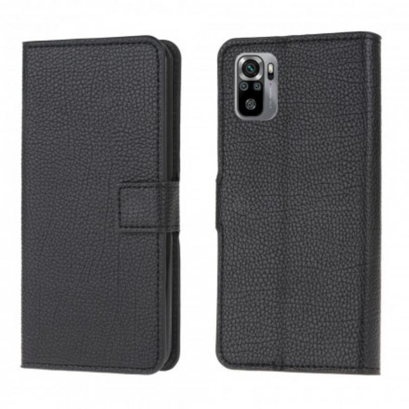 Housse Xiaomi Redmi Note 10/10S/Poco M5s Effet Cuir Grain Litchi