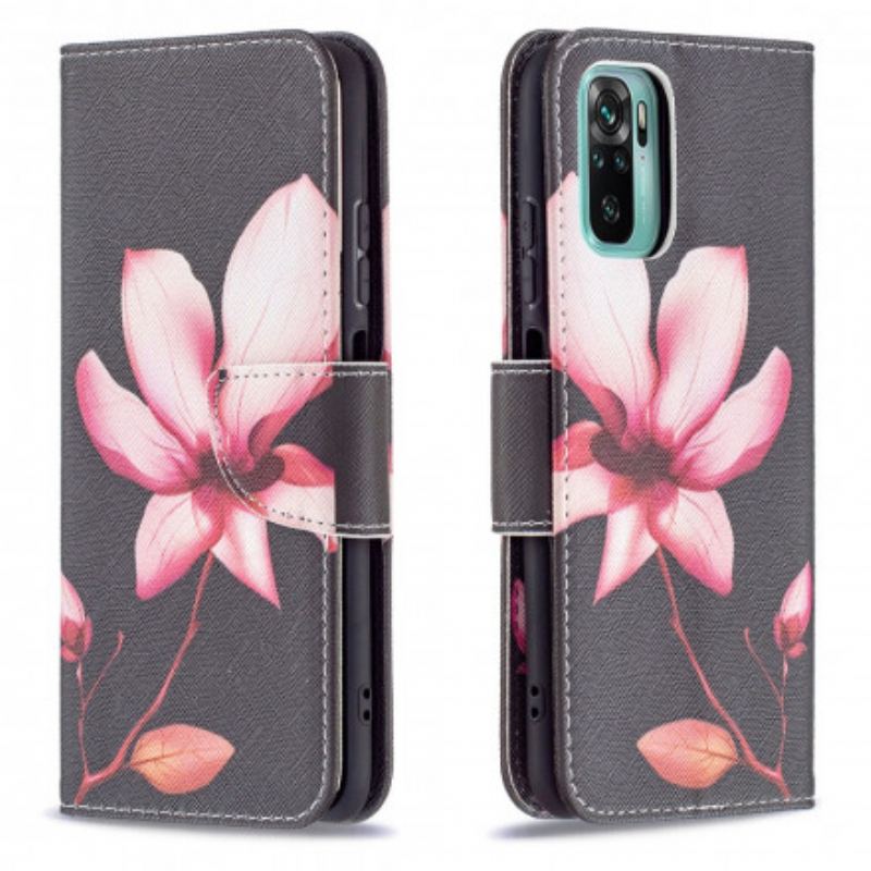 Housse Xiaomi Redmi Note 10/10S/Poco M5s Fleur Rose