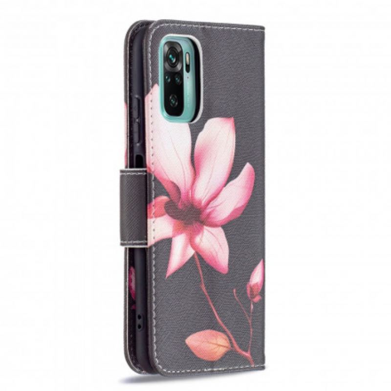 Housse Xiaomi Redmi Note 10/10S/Poco M5s Fleur Rose