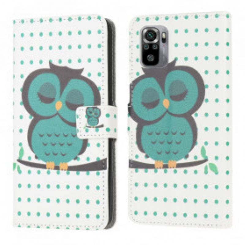 Housse Xiaomi Redmi Note 10/10S/Poco M5s Hibou Endormi