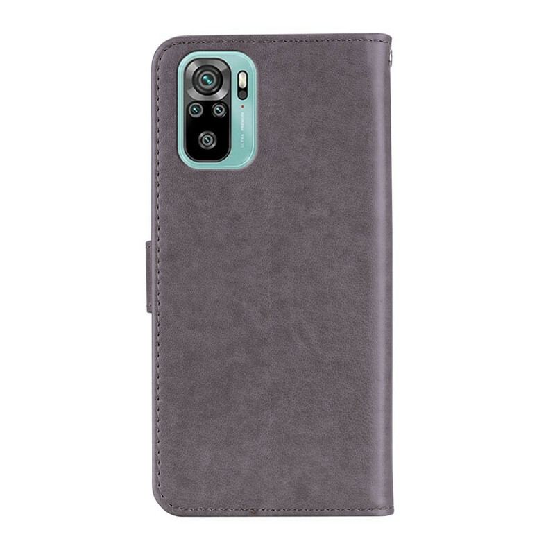 Housse Xiaomi Redmi Note 10/10S/Poco M5s Hibou Mandala et Lanière