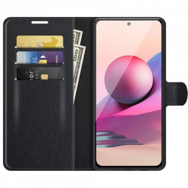 Housse Xiaomi Redmi Note 10/10S/Poco M5s Style Cuir Fermoir Magnétique