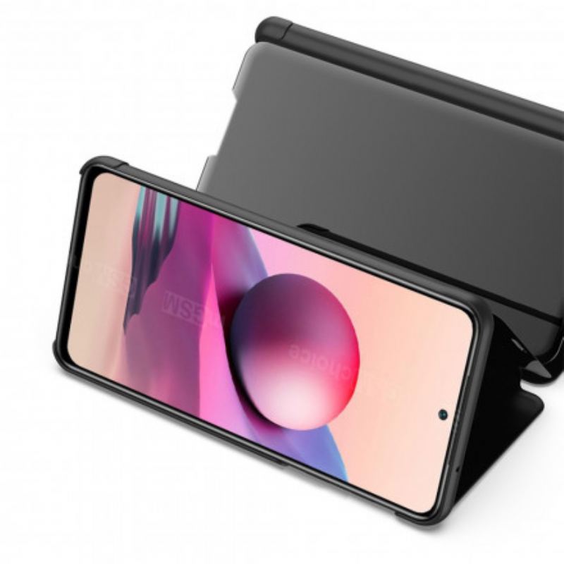 View Cover Xiaomi Redmi Note 10/10S/Poco M5s Miroir et Simili Cuir