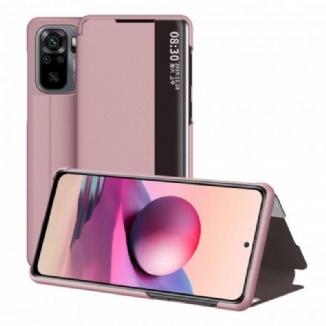 View Cover Xiaomi Redmi Note 10/10S/Poco M5s Simili Cuir Premium