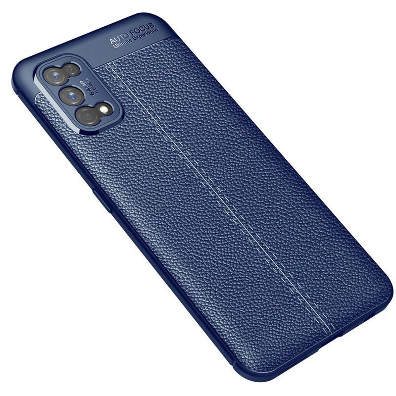 Coque Realme 7 Pro Effet Cuir Litchi Double Line