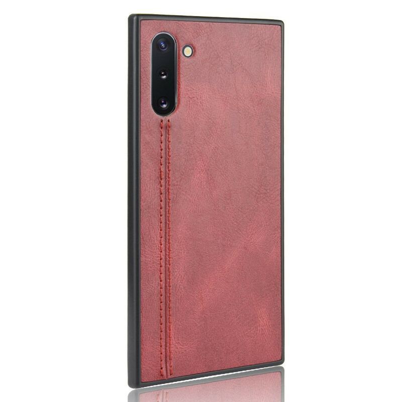 Coque Samsung Galaxy Note 10 Effet Cuir Couture