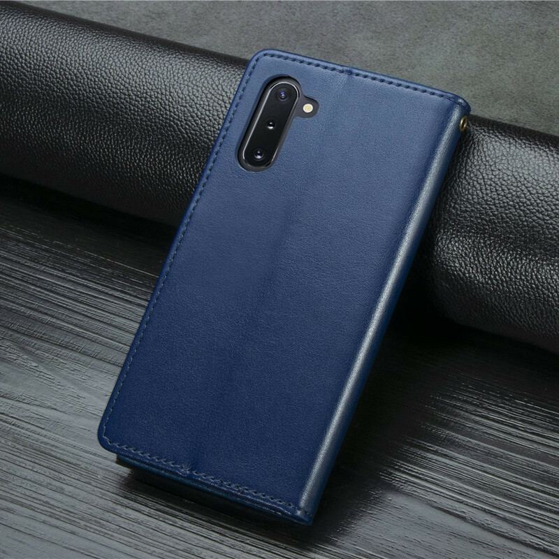 Housse Samsung Galaxy Note 10 Simili Cuir Épurée à Lanière