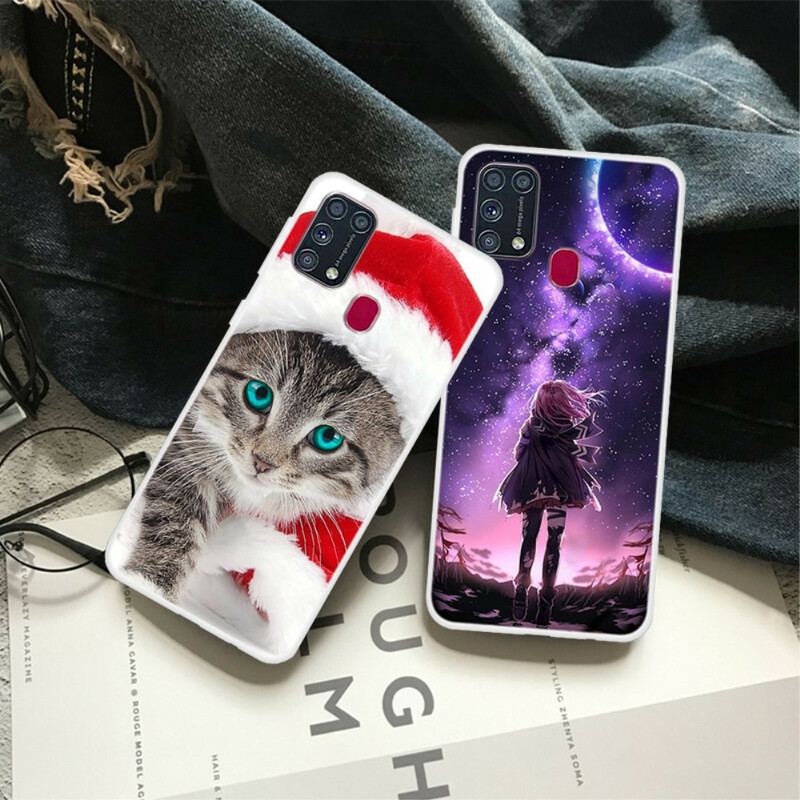 Coque Samsung Galaxy M31 Chat de Noël