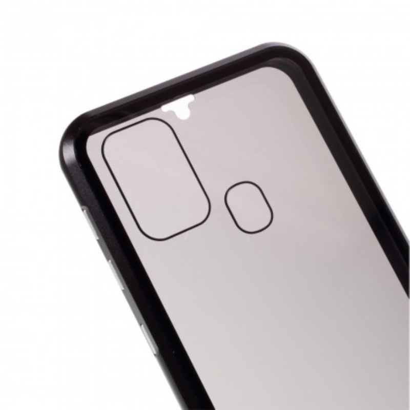 Coque Samsung Galaxy M31 Rebords Métal et Verre Trempé