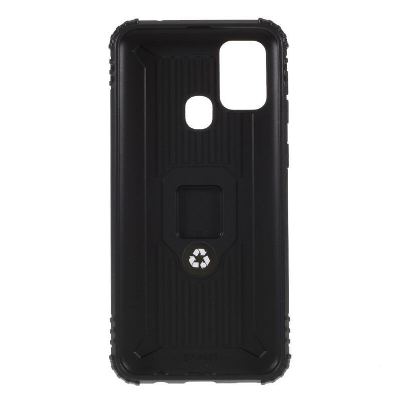 Coque Samsung Galaxy M31 Ring et Fibre Carbone