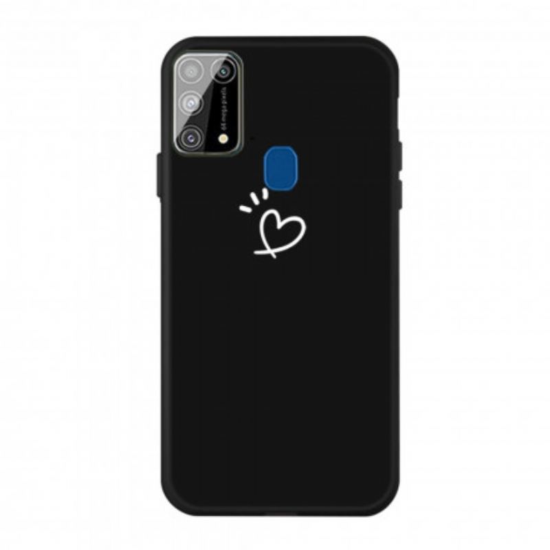 Coque Samsung Galaxy M31 Silicone Coeur Battant