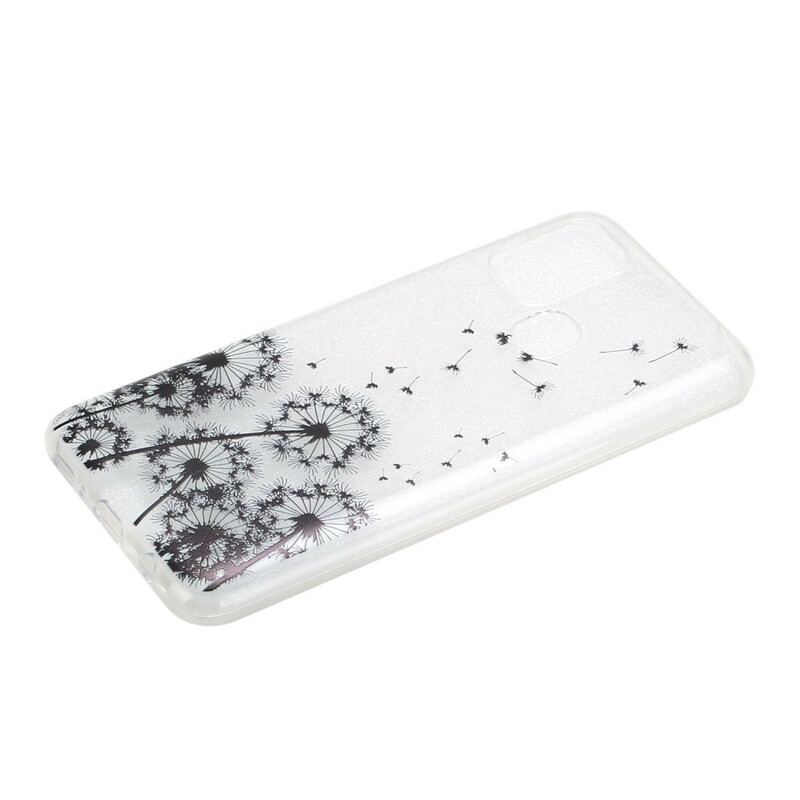 Coque Samsung Galaxy M31 Transparente Pissenlits Noirs