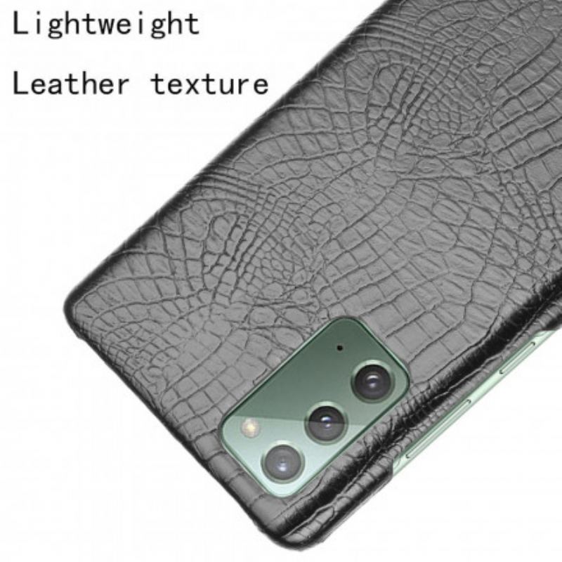 Coque Samsung Galaxy Note 20 Effet Peau de Crocodile