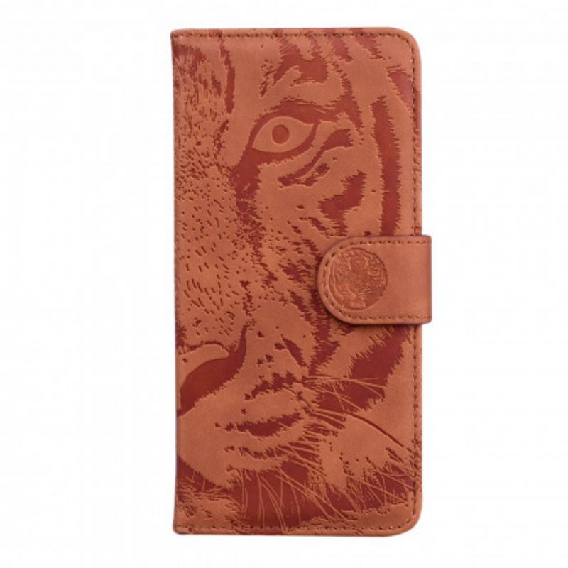 Housse Motorola Edge 20 Empreinte Face de Tigre