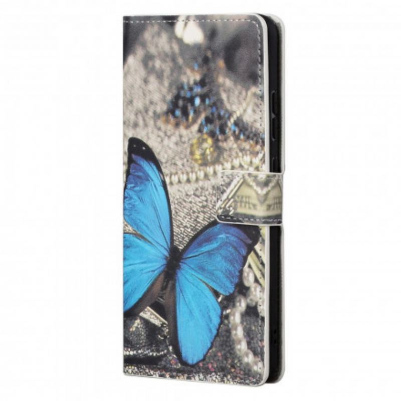 Housse Motorola Edge 20 Papillon Bleu